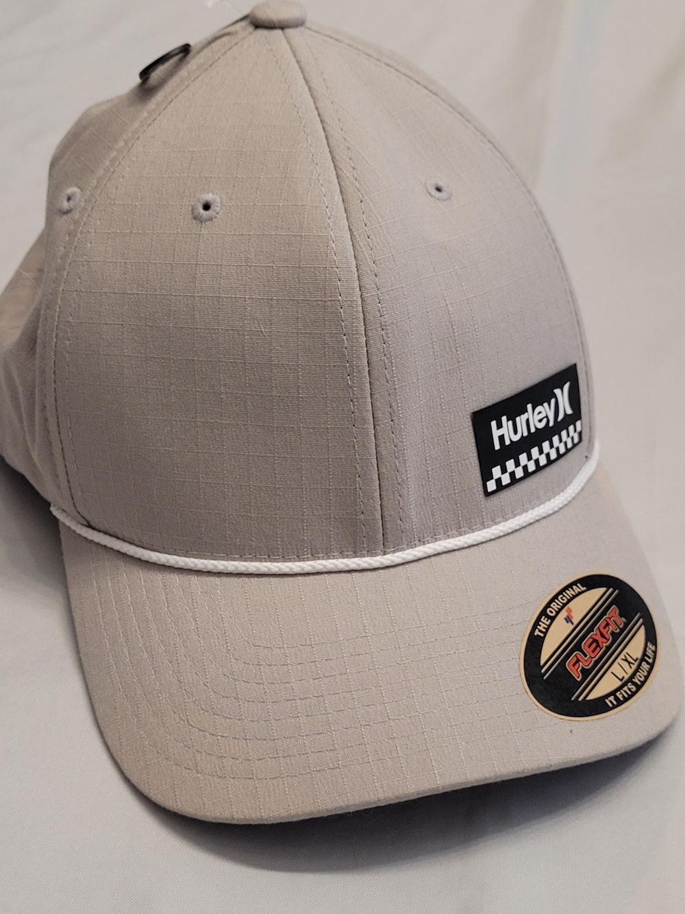 Hurley Yorktown FlexFit Hat L/XL Beige Rope Cap